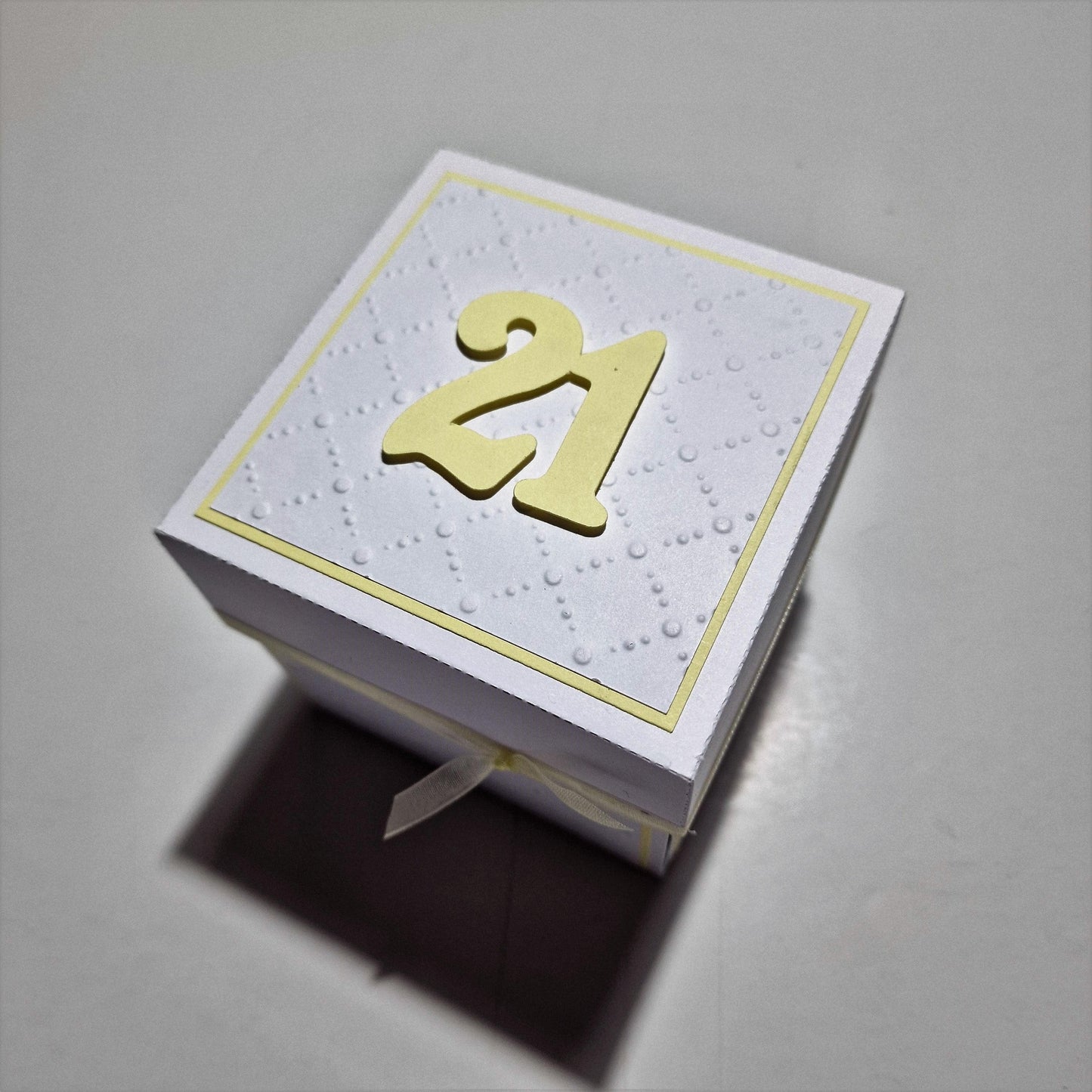 21st Birthday Celebration Occasion Box ~ Embossed Elegance