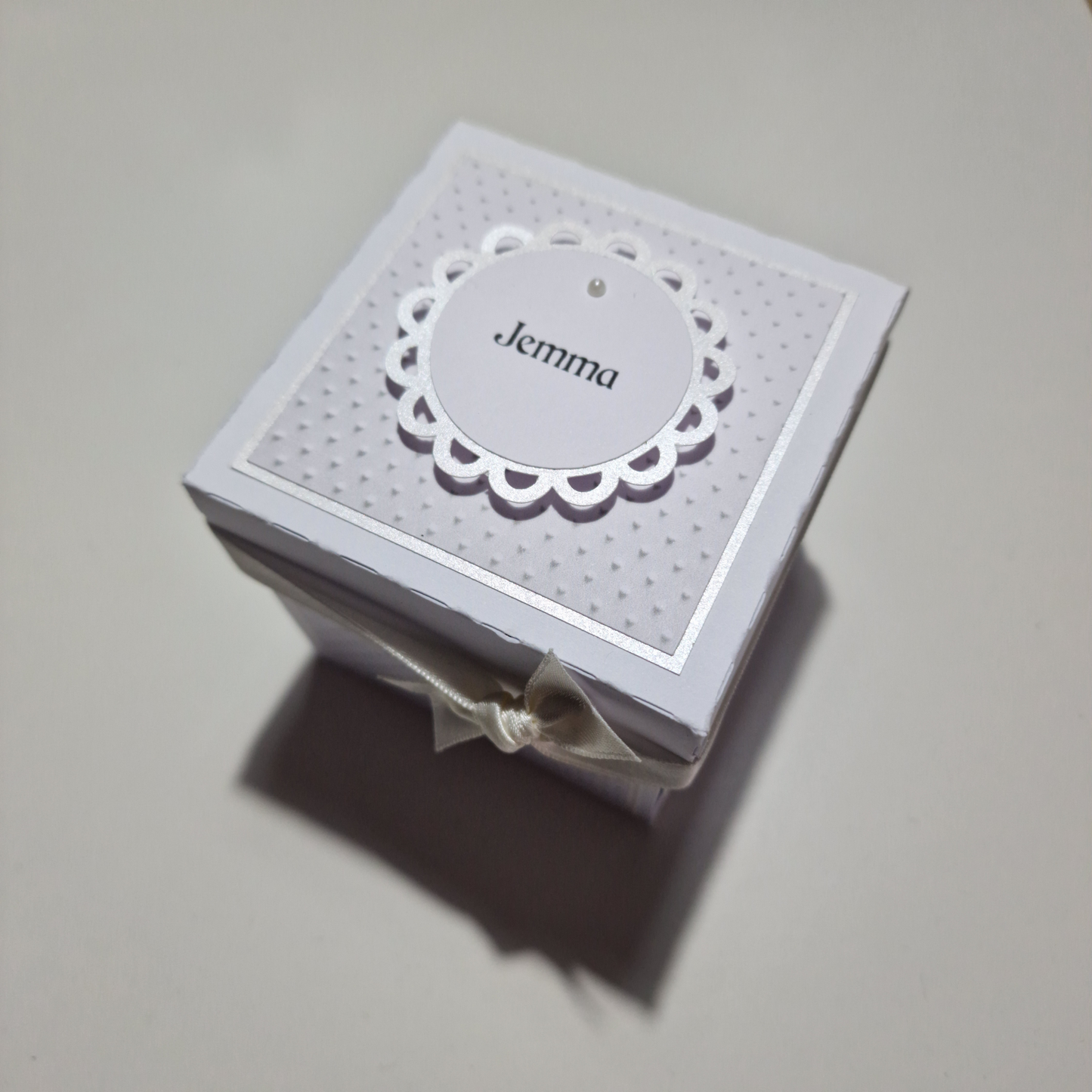 Embossed Elegance Birthday Celebration Pop-Open Box Card, featuring intricate embossed patterns and pop-open design, ideal for a unique birthday greeting experience.