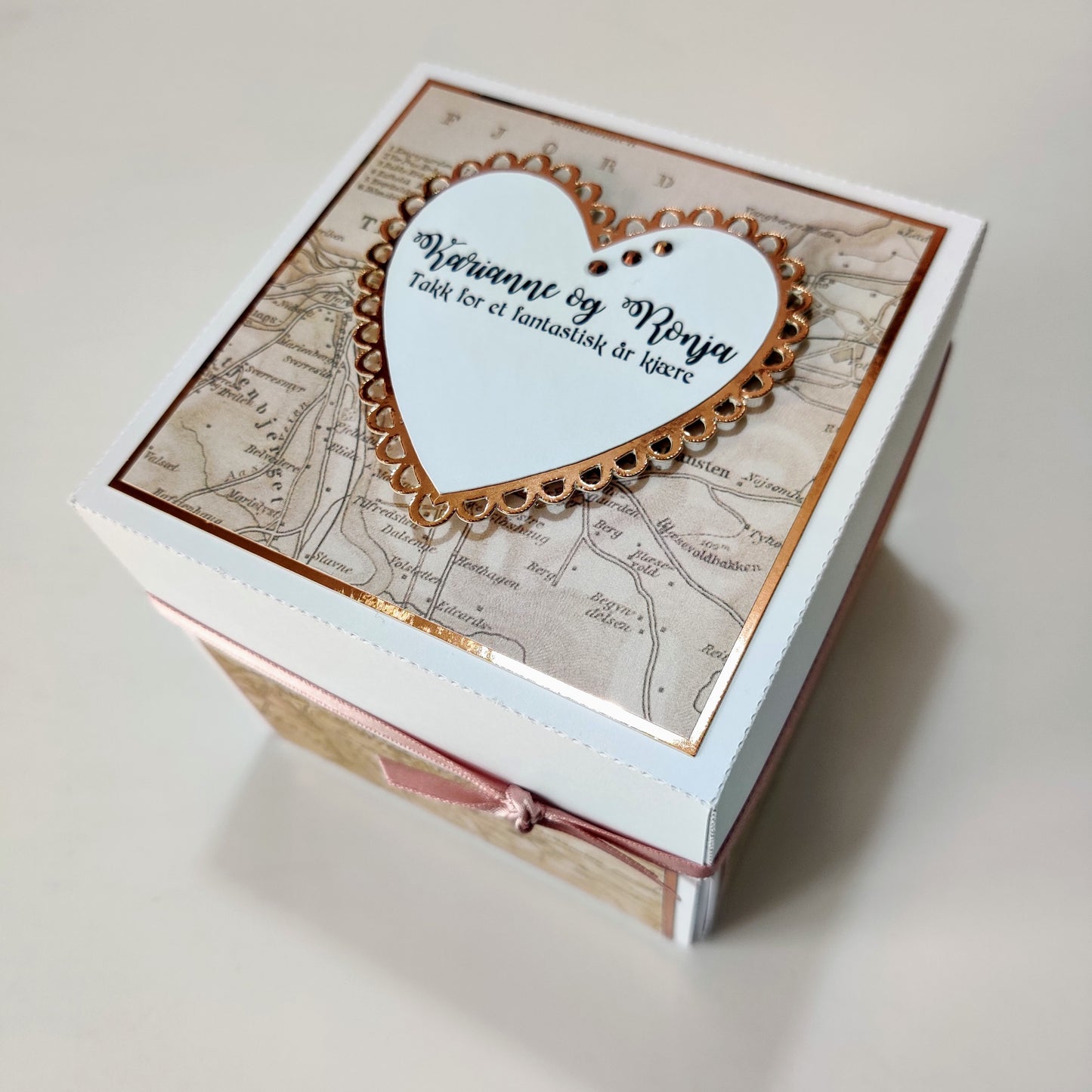 Map to my Heart Exploding Proposal Ring Box with Photos & messages. Customised & personal.