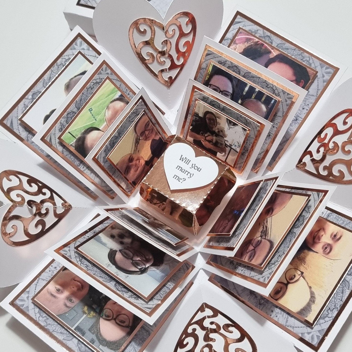 Map to my Heart Exploding Proposal Ring Box with Photos & messages.