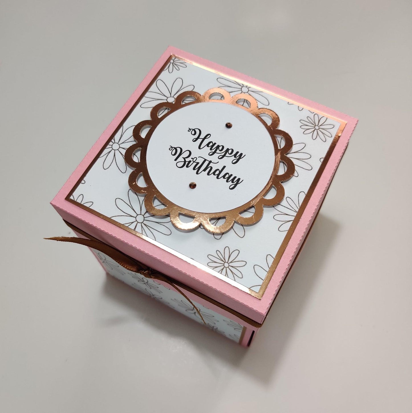 50th Birthday Celebration Occasion Box Doodled Daisies
