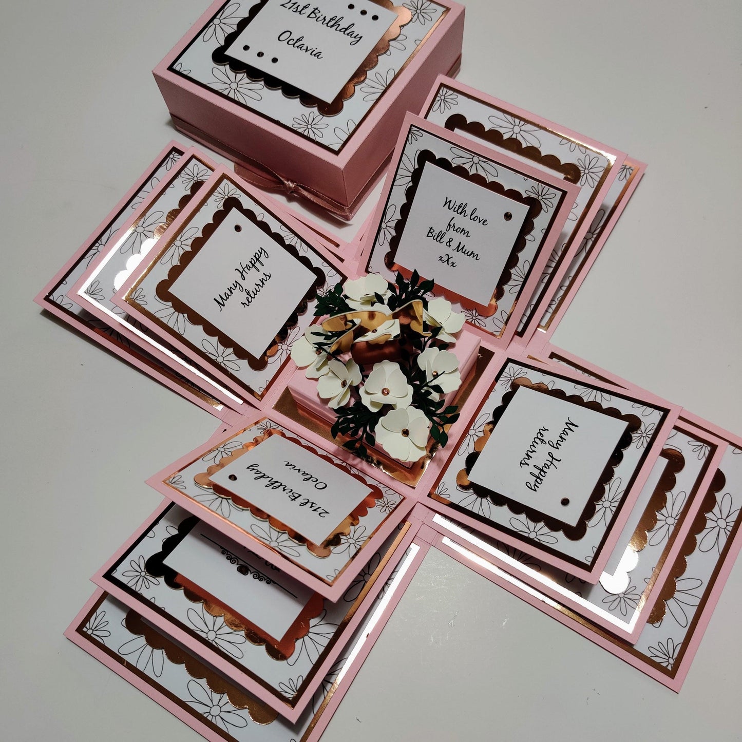 21st Birthday Celebration Occasion Box ~ Doodled Daisies