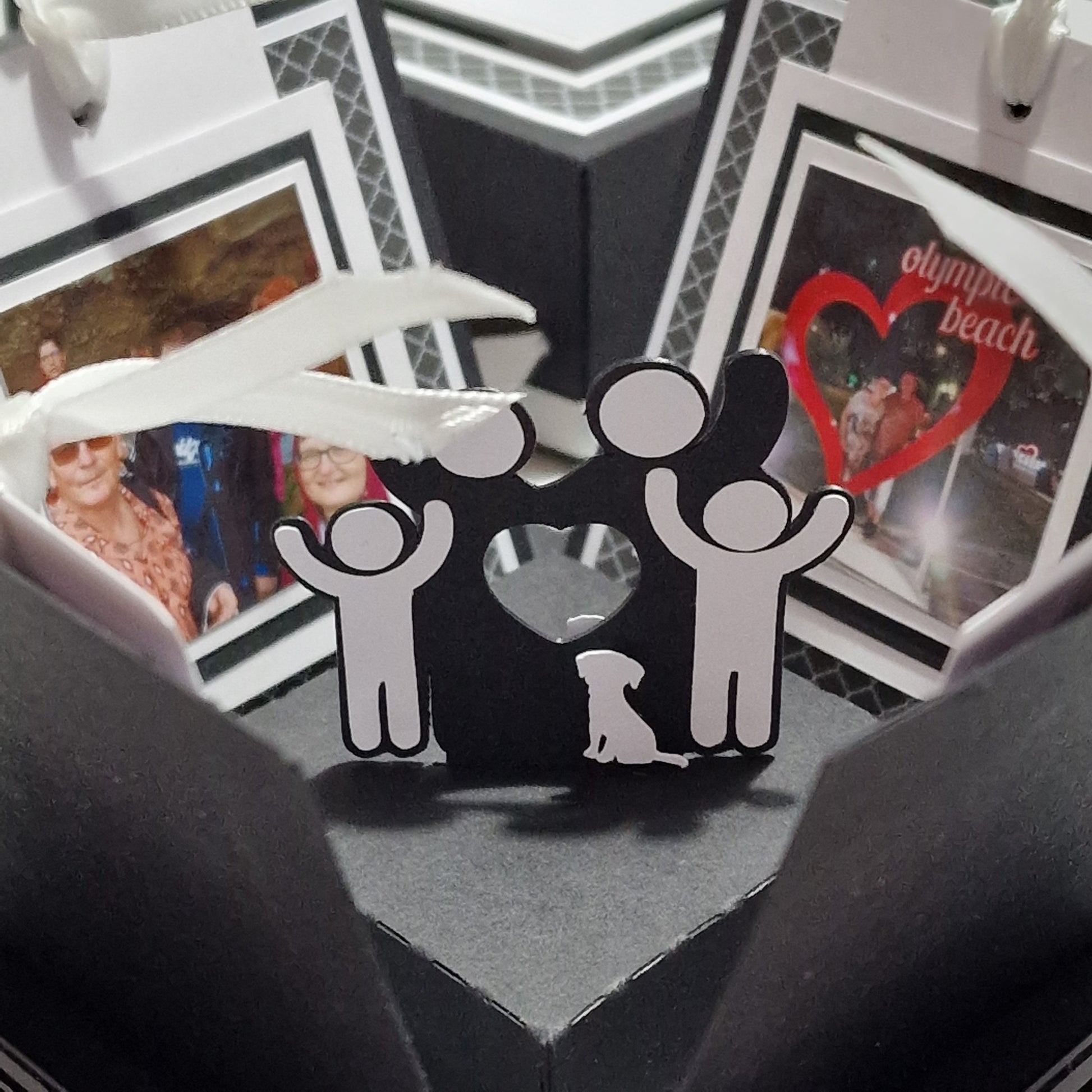 Exploding Memory Photo Box – Surprise Gift features a multi-layered design with interactive compartments, flip albums, and fold-out flaps, creating a dynamic keepsake album experience for cherished memories.