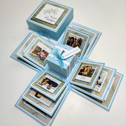Travel themed Proposal Box with Luggage case Ring Box