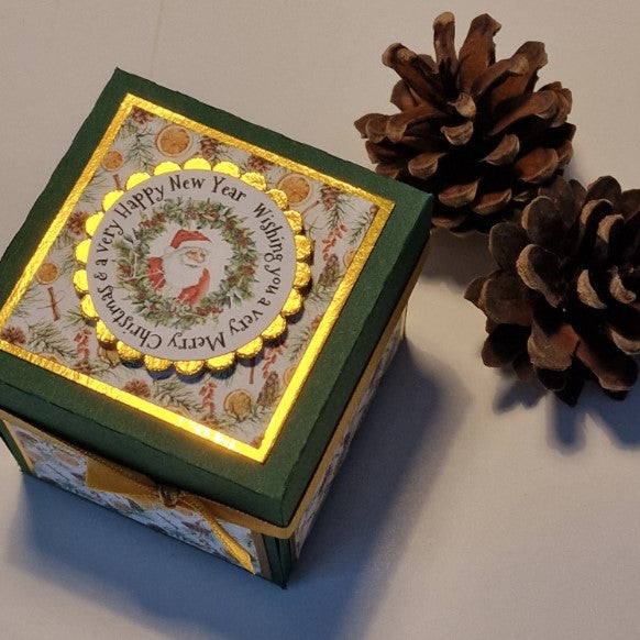 Breen box christmas papers & pine cones