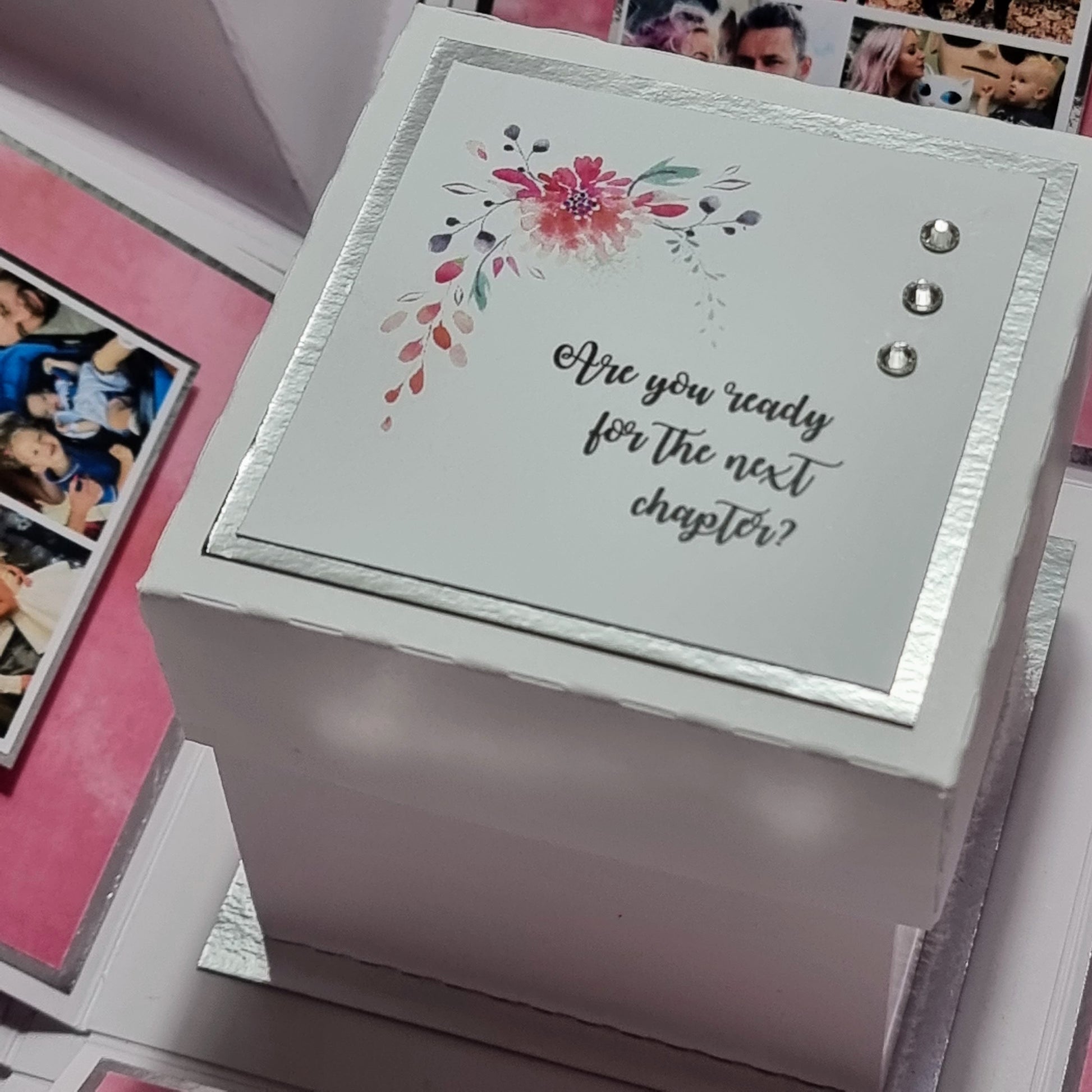Watercolour Blush Proposal Ring Box. Special messages and moments