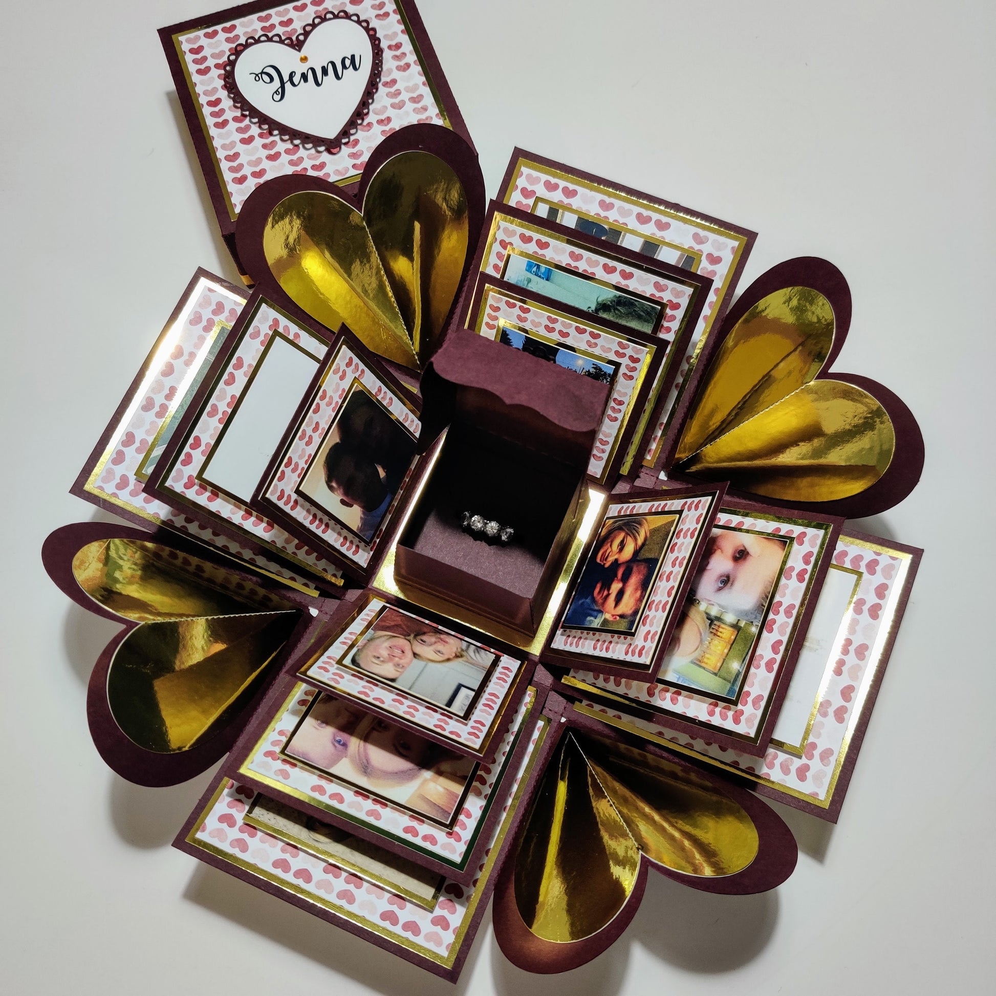 Burgundy-and-Gold-Marriage-Proposal-Photo-and-Ring-Box-Exploding-Box-Co