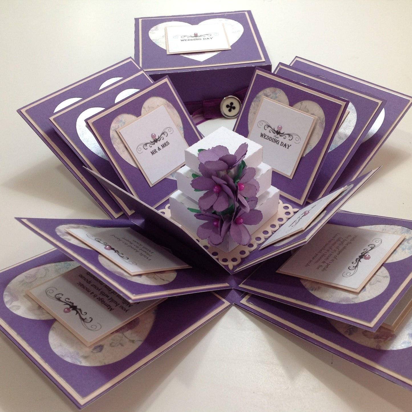 Exploding Wedding Celebration Keepsake Box ~ English Garden Range ~ Gifts for the Couple - Mr & Mrs - Wedding Day