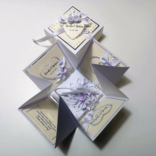 Exploding Wedding Keepsake Box - Gift - Card
