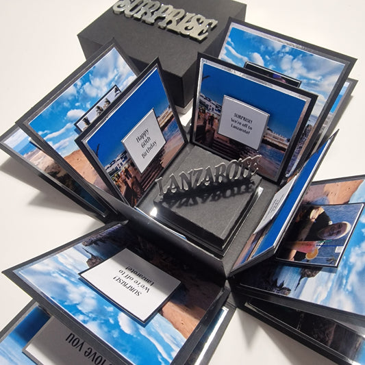 Exploding Occasions Box - Trip Reveal LANZAROTE